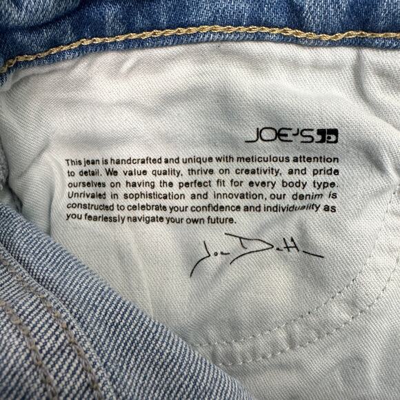 Joe's Bermuda Denim Shorts WMNS 27 Mid Rise Distressed Light Wash Blue Stretchy - Picture 8 of 8